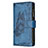 Handytasche Stand Schutzhülle Flip Leder Hülle Schmetterling L08 für Apple iPhone 13 Blau