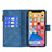 Handytasche Stand Schutzhülle Flip Leder Hülle Schmetterling L08 für Apple iPhone 13 Pro Blau