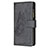 Handytasche Stand Schutzhülle Flip Leder Hülle Schmetterling L08 für Apple iPhone 13 Pro Schwarz