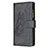 Handytasche Stand Schutzhülle Flip Leder Hülle Schmetterling L08 für Apple iPhone 15 Schwarz