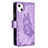 Handytasche Stand Schutzhülle Flip Leder Hülle Schmetterling L08 für Apple iPhone 15 Violett