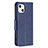 Handytasche Stand Schutzhülle Flip Leder Hülle Schmetterling L09 für Apple iPhone 13 Blau