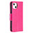 Handytasche Stand Schutzhülle Flip Leder Hülle Schmetterling L09 für Apple iPhone 13 Pink