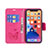 Handytasche Stand Schutzhülle Flip Leder Hülle Schmetterling L09 für Apple iPhone 13 Pink