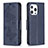 Handytasche Stand Schutzhülle Flip Leder Hülle Schmetterling L09 für Apple iPhone 13 Pro Blau