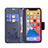 Handytasche Stand Schutzhülle Flip Leder Hülle Schmetterling L09 für Apple iPhone 13 Pro Blau