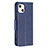 Handytasche Stand Schutzhülle Flip Leder Hülle Schmetterling L09 für Apple iPhone 15 Blau