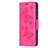 Handytasche Stand Schutzhülle Flip Leder Hülle Schmetterling L09 für Apple iPhone 15 Pink