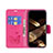 Handytasche Stand Schutzhülle Flip Leder Hülle Schmetterling L09 für Apple iPhone 15 Pink