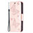 Handytasche Stand Schutzhülle Flip Leder Hülle Schmetterling L09 für Apple iPhone 15 Plus Rosa