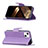 Handytasche Stand Schutzhülle Flip Leder Hülle Schmetterling L09 für Apple iPhone 15 Plus Violett