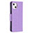 Handytasche Stand Schutzhülle Flip Leder Hülle Schmetterling L09 für Apple iPhone 15 Plus Violett