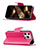 Handytasche Stand Schutzhülle Flip Leder Hülle Schmetterling L09 für Apple iPhone 15 Pro Max Pink