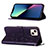 Handytasche Stand Schutzhülle Flip Leder Hülle Schmetterling L10 für Apple iPhone 13 Mini Violett