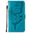 Handytasche Stand Schutzhülle Flip Leder Hülle Schmetterling L10 für Apple iPhone 15 Pro Blau