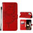 Handytasche Stand Schutzhülle Flip Leder Hülle Schmetterling L10 für Apple iPhone 15 Rot