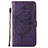 Handytasche Stand Schutzhülle Flip Leder Hülle Schmetterling L10 für Apple iPhone 15 Violett