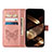 Handytasche Stand Schutzhülle Flip Leder Hülle Schmetterling L10 für Apple iPhone 16 Pro Max Rosegold