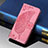 Handytasche Stand Schutzhülle Flip Leder Hülle Schmetterling S01D für Samsung Galaxy S23 Ultra 5G Pink