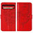 Handytasche Stand Schutzhülle Flip Leder Hülle Schmetterling Y01B für Google Pixel 8 Pro 5G Rot