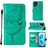 Handytasche Stand Schutzhülle Flip Leder Hülle Schmetterling Y01B für Oppo Find X5 Pro 5G Grün