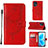 Handytasche Stand Schutzhülle Flip Leder Hülle Schmetterling Y01B für Oppo Find X5 Pro 5G Rot