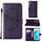 Handytasche Stand Schutzhülle Flip Leder Hülle Schmetterling Y01B für Oppo K10 4G Violett