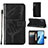 Handytasche Stand Schutzhülle Flip Leder Hülle Schmetterling Y01B für Oppo Reno8 4G Schwarz