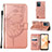 Handytasche Stand Schutzhülle Flip Leder Hülle Schmetterling Y01B für Realme C31 Rosegold