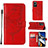 Handytasche Stand Schutzhülle Flip Leder Hülle Schmetterling Y01B für Realme GT Neo3 5G Rot