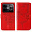 Handytasche Stand Schutzhülle Flip Leder Hülle Schmetterling Y01B für Realme GT Neo6 5G Rot