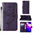 Handytasche Stand Schutzhülle Flip Leder Hülle Schmetterling Y01B für Samsung Galaxy A03 Core Violett