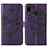 Handytasche Stand Schutzhülle Flip Leder Hülle Schmetterling Y01B für Samsung Galaxy A20 Violett