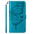 Handytasche Stand Schutzhülle Flip Leder Hülle Schmetterling Y01B für Samsung Galaxy A23 4G Blau