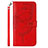 Handytasche Stand Schutzhülle Flip Leder Hülle Schmetterling Y01B für Samsung Galaxy A23 4G Rot