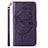 Handytasche Stand Schutzhülle Flip Leder Hülle Schmetterling Y01B für Samsung Galaxy A23 4G Violett