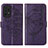 Handytasche Stand Schutzhülle Flip Leder Hülle Schmetterling Y01B für Samsung Galaxy A33 5G Violett