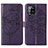 Handytasche Stand Schutzhülle Flip Leder Hülle Schmetterling Y01B für Samsung Galaxy A42 5G Violett