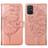 Handytasche Stand Schutzhülle Flip Leder Hülle Schmetterling Y01B für Samsung Galaxy A71 4G A715 Rosegold