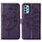 Handytasche Stand Schutzhülle Flip Leder Hülle Schmetterling Y01B für Samsung Galaxy M32 5G Violett