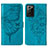 Handytasche Stand Schutzhülle Flip Leder Hülle Schmetterling Y01B für Samsung Galaxy Note 20 Ultra 5G Blau