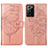 Handytasche Stand Schutzhülle Flip Leder Hülle Schmetterling Y01B für Samsung Galaxy Note 20 Ultra 5G Rosegold