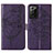 Handytasche Stand Schutzhülle Flip Leder Hülle Schmetterling Y01B für Samsung Galaxy Note 20 Ultra 5G Violett
