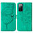 Handytasche Stand Schutzhülle Flip Leder Hülle Schmetterling Y01B für Samsung Galaxy S20 FE 5G Grün