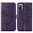 Handytasche Stand Schutzhülle Flip Leder Hülle Schmetterling Y01B für Xiaomi Redmi Note 10 4G Violett