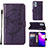 Handytasche Stand Schutzhülle Flip Leder Hülle Schmetterling Y02B für Samsung Galaxy A23 4G