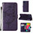 Handytasche Stand Schutzhülle Flip Leder Hülle Schmetterling Y02B für Samsung Galaxy M33 5G Violett