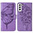 Handytasche Stand Schutzhülle Flip Leder Hülle Schmetterling Y06B für Samsung Galaxy S21 FE 5G