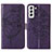 Handytasche Stand Schutzhülle Flip Leder Hülle Schmetterling Y06B für Samsung Galaxy S21 FE 5G Violett
