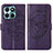 Handytasche Stand Schutzhülle Flip Leder Hülle Schmetterling YB1 für Huawei Honor X8b Violett